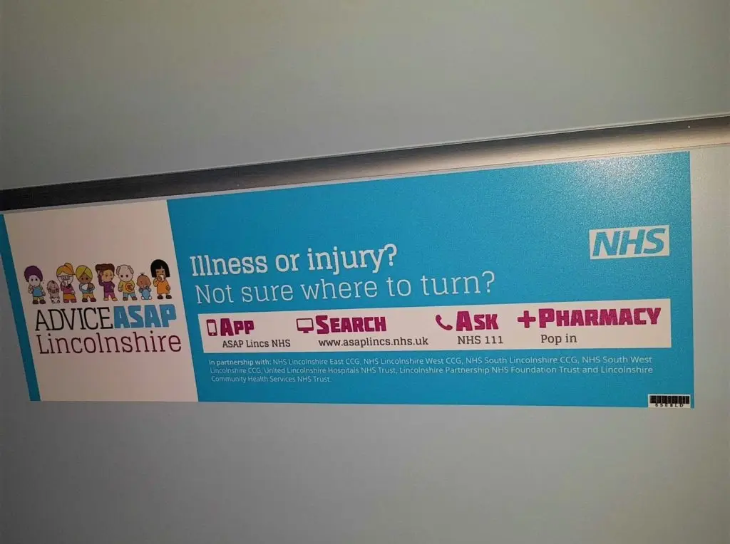 Bus interior headliner advertising panels