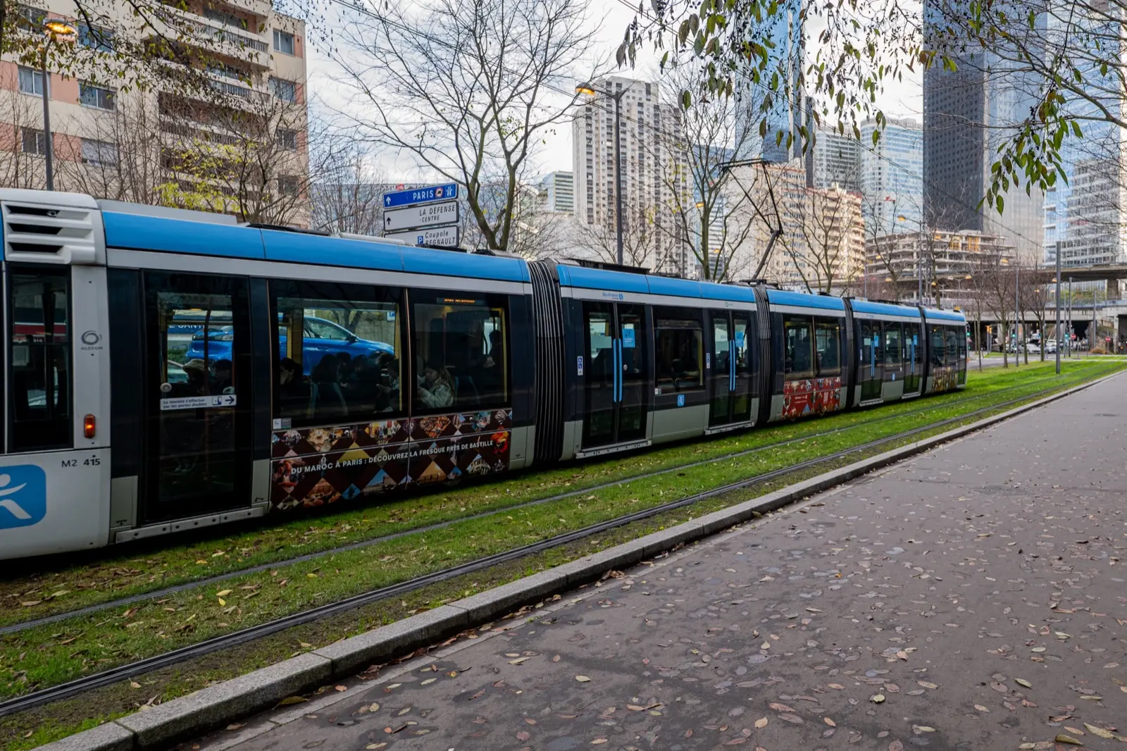 Fully wrapped tram advertising campaign
