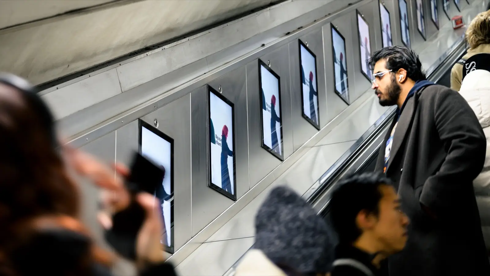 Digital escalator campaign on the London Underground