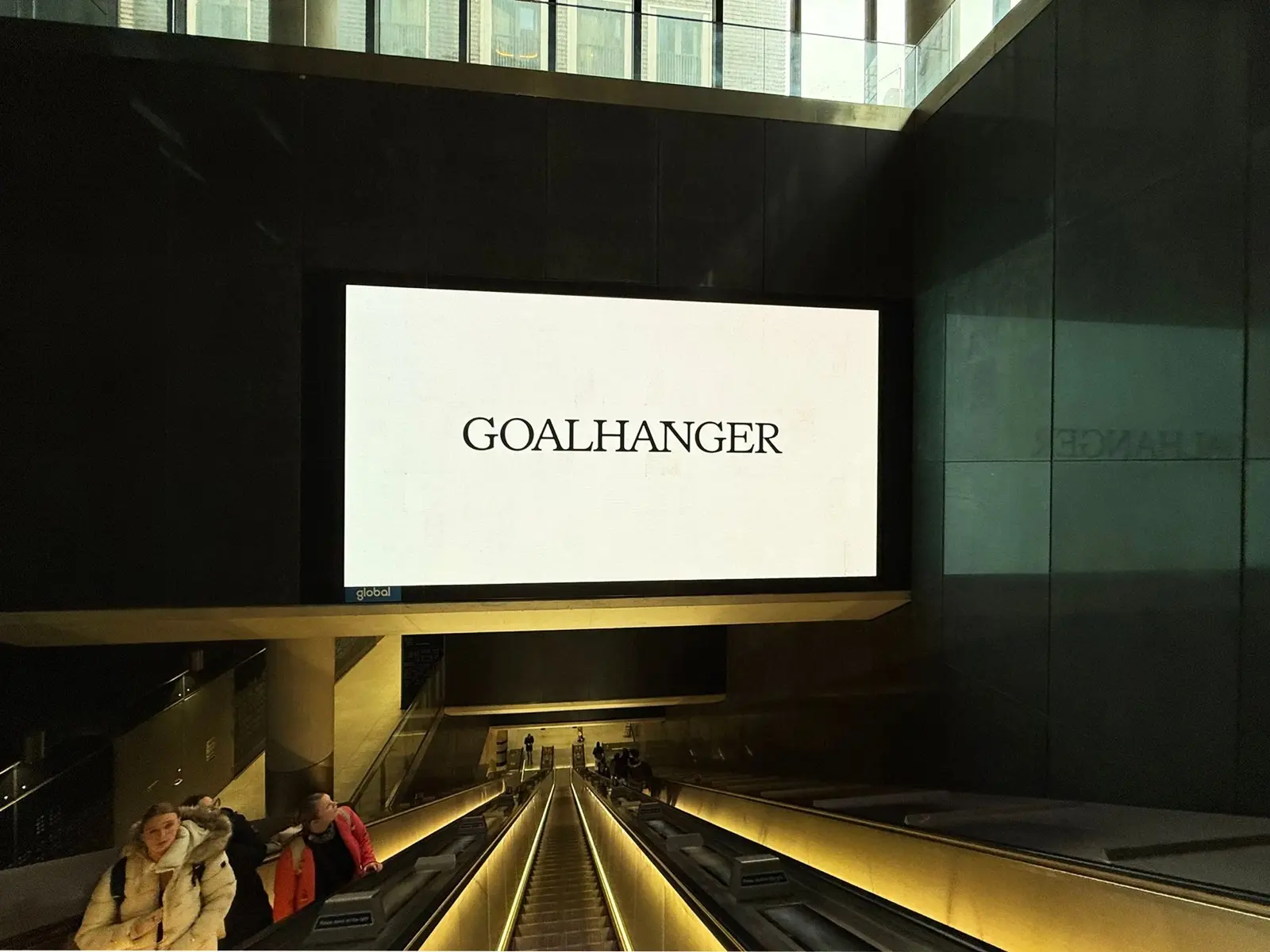 Digital gateway screens at an Underground station entrance